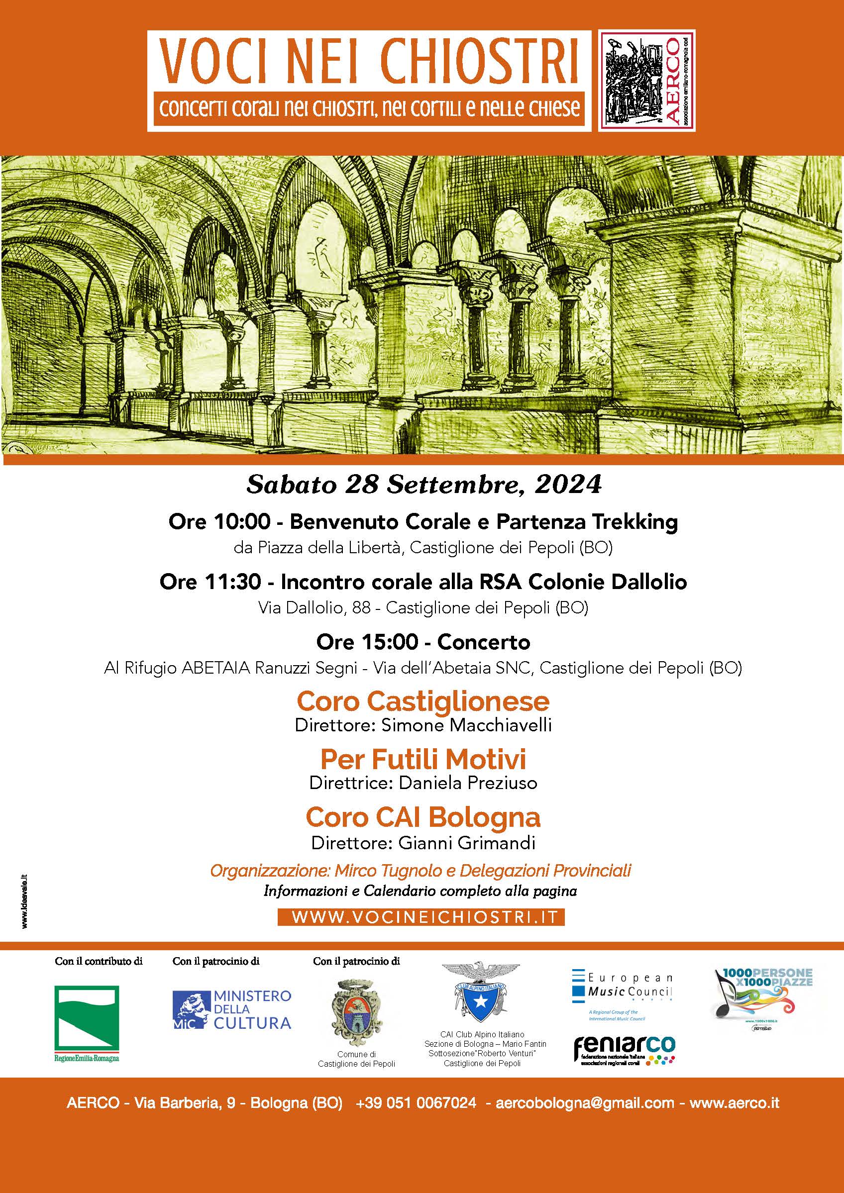 web CAI Bologna locandina concerto voci nei chiostri 2024 1